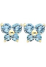 beautiful small light blue butterfly birthstone earrings for babies